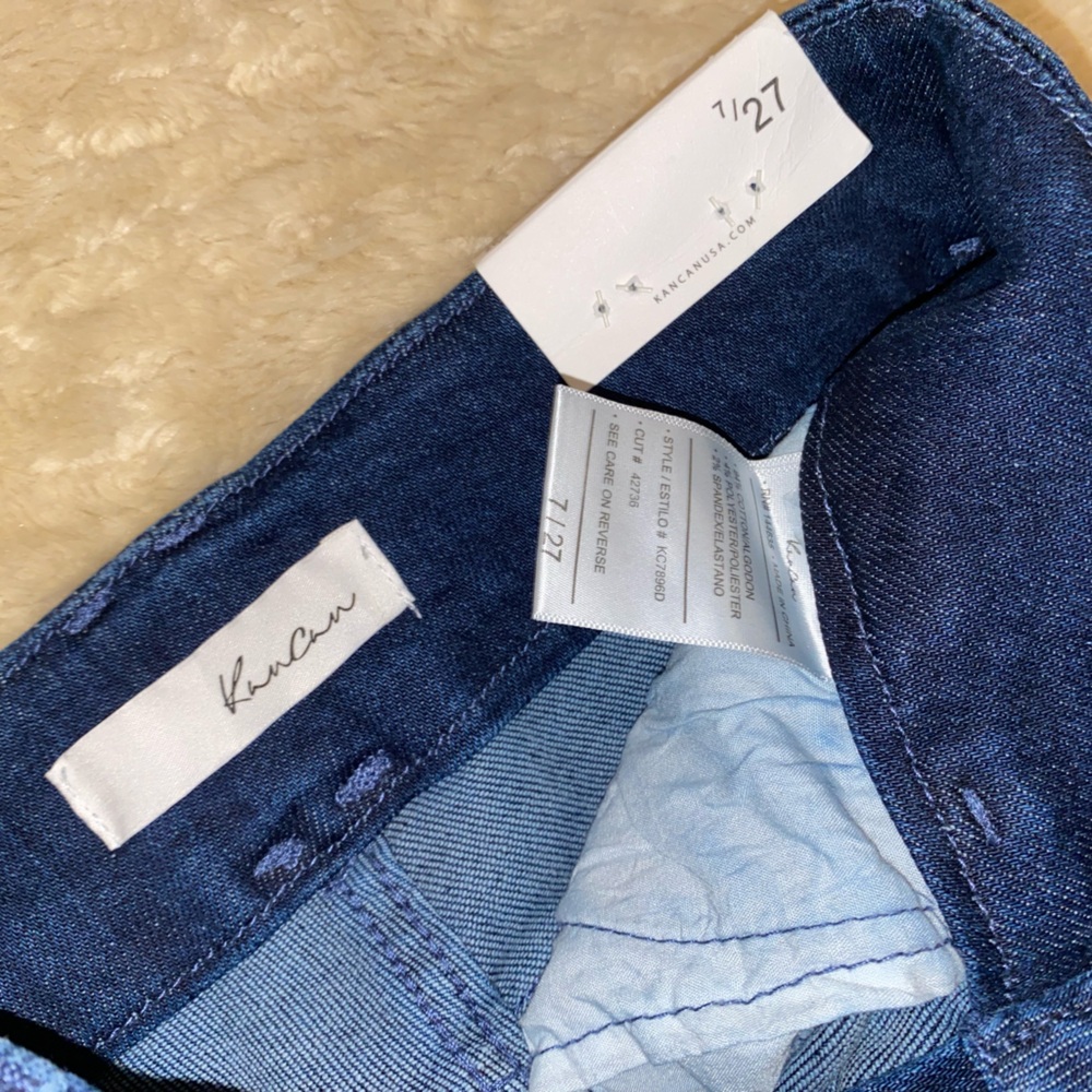 KanCan Dark Indigo Flare Jeans - Picture 6 of 7
